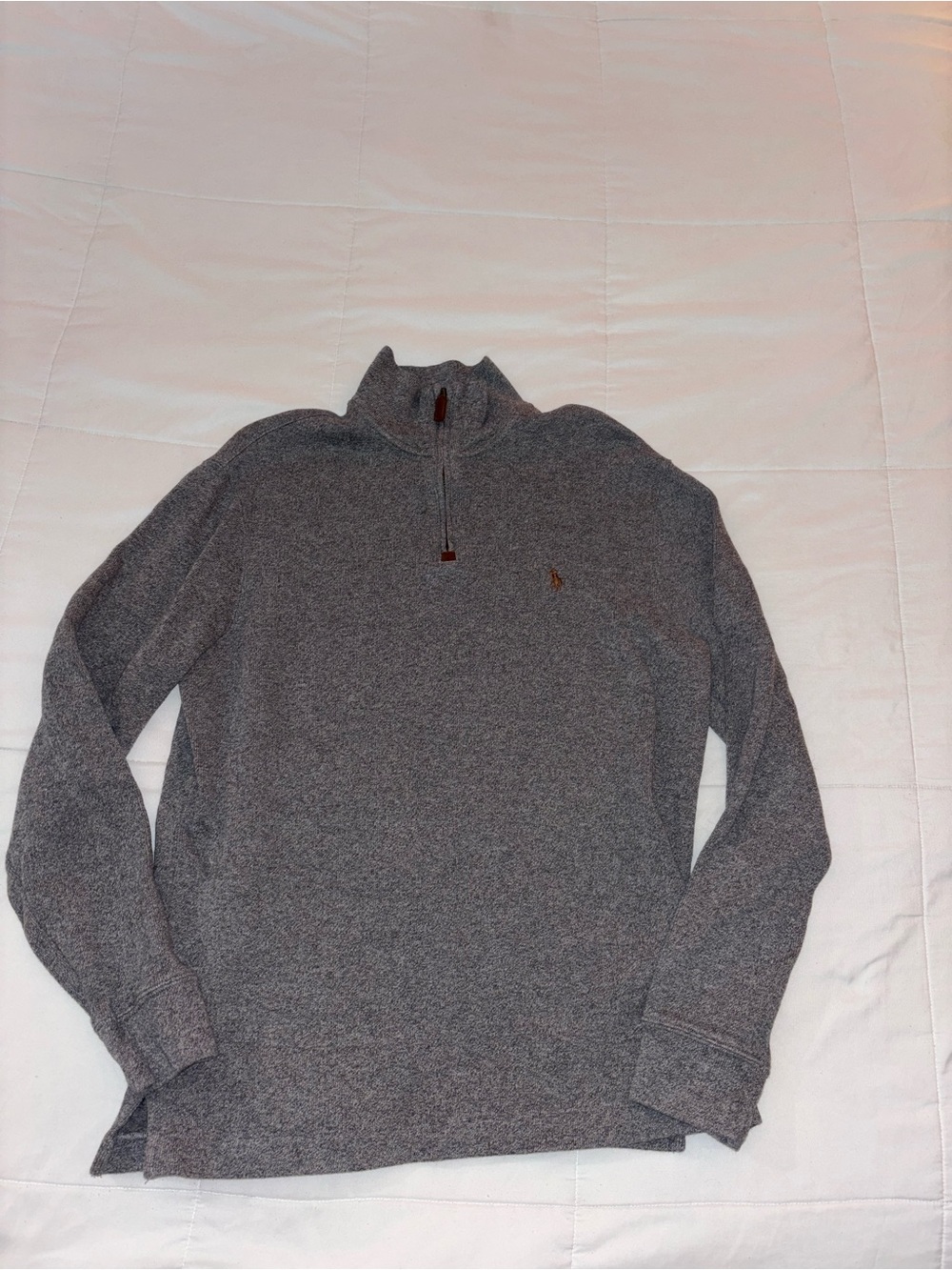 Polo by Ralph Lauren Gray Quarter-Zip Pullover Sweater